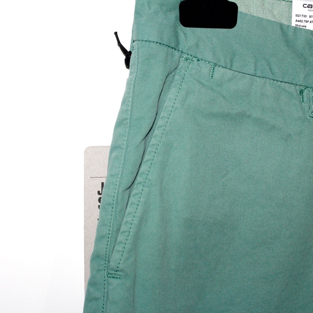 Carhartt WIP "John Short" in "Catnip" Faded Seafoam Green - Picture 3 of 15